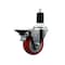 Service Caster 3.5'' Red Poly Swivel 1-1/2'' Expanding Stem Caster with Brake SCC-EX20S3514-PPUB-RED-PLB-112 - alternate 1